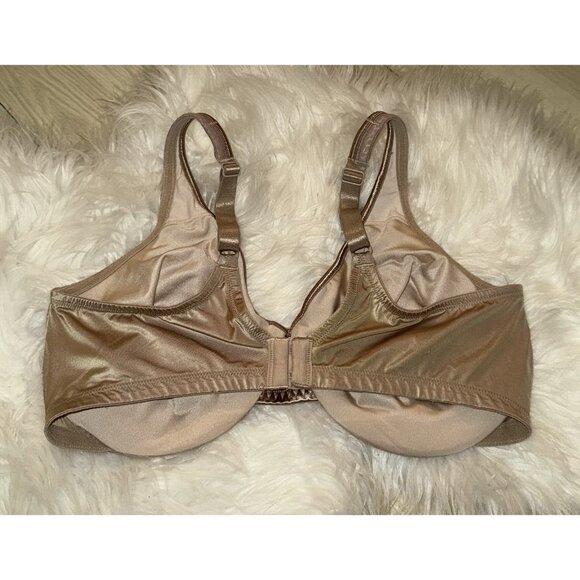 Olga 35802 Signature Support Lace Minimizer Bra Unpadded UW Womens 38D Beige - Picture 4 of 6